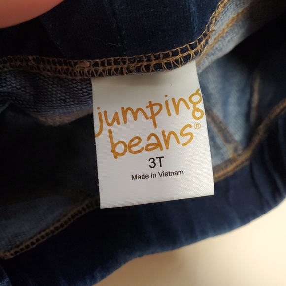 Jumping Beans Girls Blue Denim Shorts 3T, 2 Pair Dark and Medium Wash pull-on - Picture 4 of 9